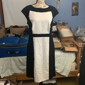 connected apparel Black and White Dress